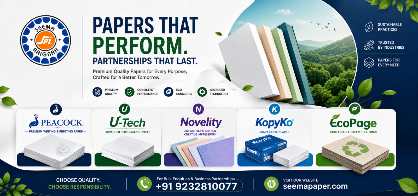 Seema Paper Industries Banner