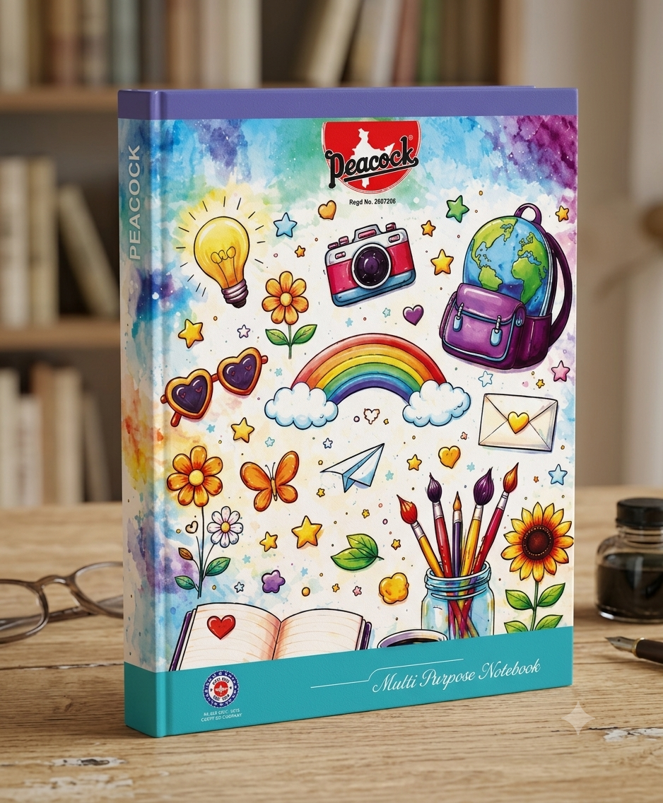 Peacock A4 Graph Book